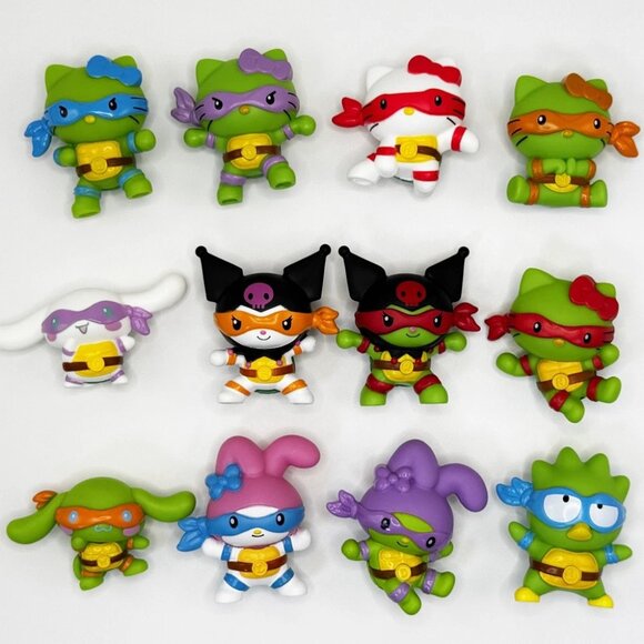 Full Set of the 2025 McDonald’s x TMNT x Hello Kitty - Picture 4 of 5